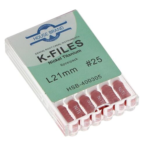 400305 HSB ماص K-Files NITI 21mm #25 6/PK in Saudi Arabia