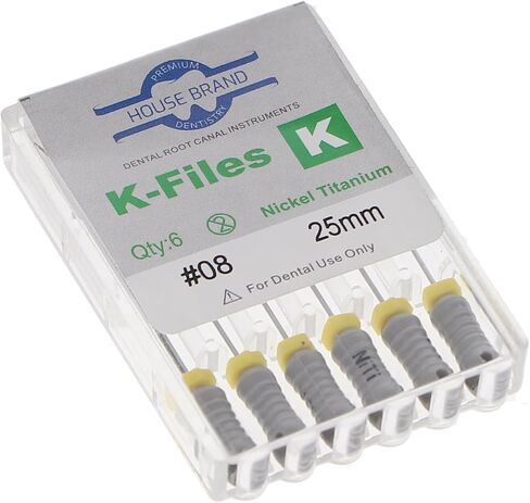 400316 HSB Endodontic K-Files NiTi 25mm #08 6/Pk in Saudi Arabia