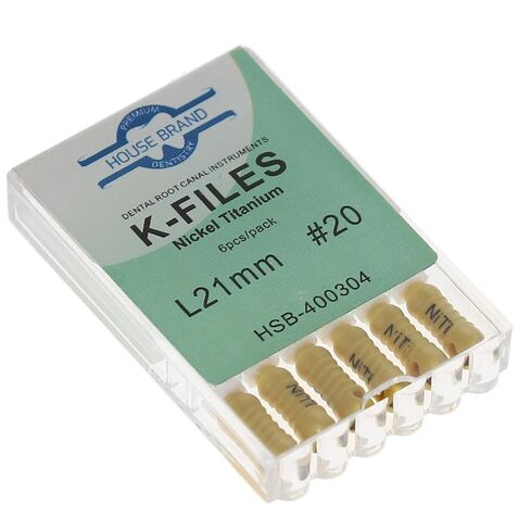 400304 HSB ماص K-Files NITI 21mm #20 6/PK in Saudi Arabia