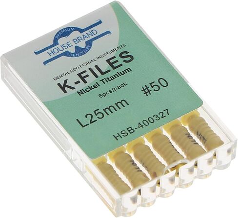 400327 HSB Endodontic K-Files NiTi 25mm #50 6/Pk in Saudi Arabia