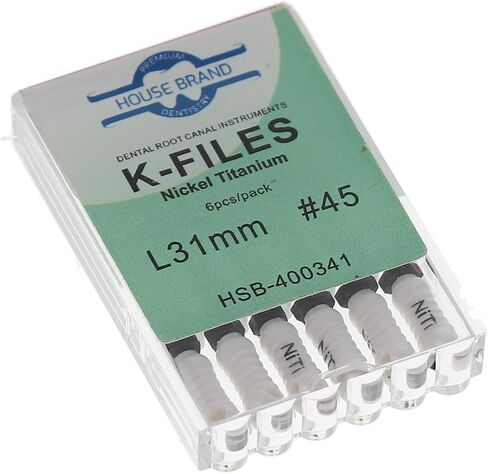 400341 HSB Endodontic K-Files NiTi 31mm #45 6/Pk in Saudi Arabia