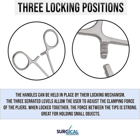 SURGICAL ONLINE 12Long Straight Hemostat Forceps - Stainless Steel Locking Tweezer Clamps - Ideal Hemostats for Nurses, Fishing Forceps, Crafts and Hobby in Saudi Arabia
