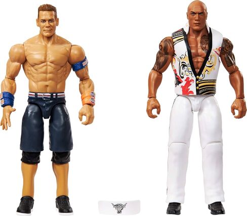 Mattel WWE Championship Showdown Action Figures 2-Pack with Accessory, Series #23 The Rock & John Cena Collectible Set, 6-inch in Saudi Arabia