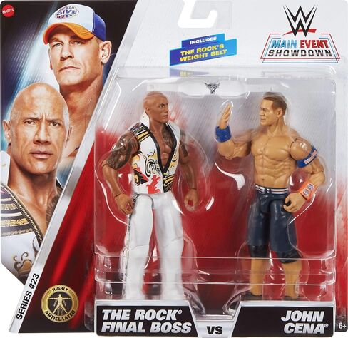Mattel WWE Championship Showdown Action Figures 2-Pack with Accessory, Series #23 The Rock & John Cena Collectible Set, 6-inch in Saudi Arabia