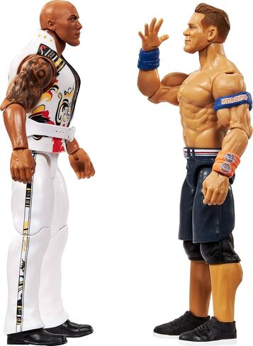 Mattel WWE Championship Showdown Action Figures 2-Pack with Accessory, Series #23 The Rock & John Cena Collectible Set, 6-inch in Saudi Arabia