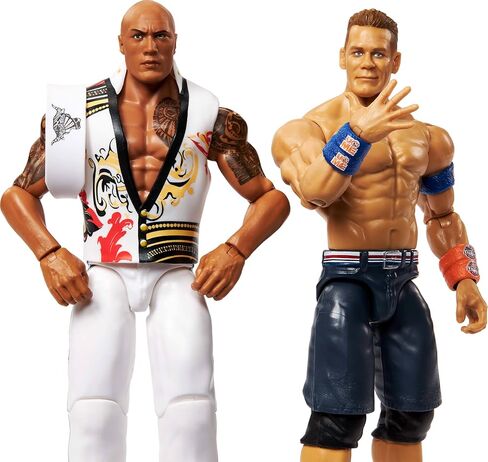 Mattel WWE Championship Showdown Action Figures 2-Pack with Accessory, Series #23 The Rock & John Cena Collectible Set, 6-inch in Saudi Arabia