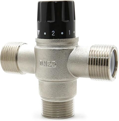 1pcs النحاس 1 "DN25 سخان المياه الشمسية صمام حراري تلقائي مضاد للمواد الحرارية صمام خلط الماء الحراري in Kuwait
