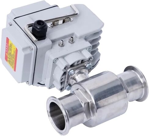 1PCS 57mm 2-way high platform ball valve stainless steel Q911F-16P card sleeve ball valve(12VDC) in Saudi Arabia