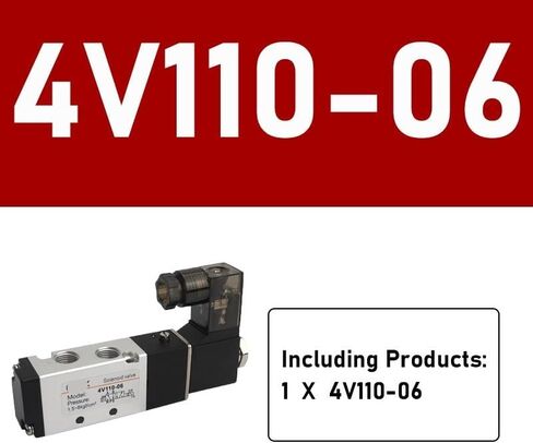 1PCS 4V110-06 Air 2-position 5-way electro-pneumatic with pneumatic connector solenoid valve DC12V DC24V AC220v AC110V AC36V(With 6mm fittings,AC220V) in Saudi Arabia