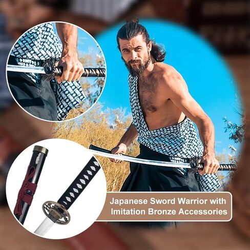 OLYCRAFT Samurai Sword Tsuba Set Samurai Sword Handguard Japanese Swords Accessories for Restoration Projects Cosplay Props in Saudi Arabia
