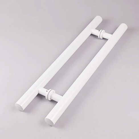 Door Handle, Stainless Steel Commercial Push-Pull Door Handle/Barn Door Pull Handle/Glass Door Handle - 4 Lengths, Black/White (Color : White, Size : Length1200mm) in Saudi Arabia