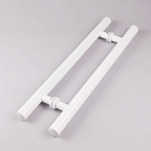 Door Handle, Stainless Steel Commercial Push-Pull Door Handle/Barn Door Pull Handle/Glass Door Handle - 4 Lengths, Black/White (Color : White, Size : Length1200mm) in Saudi Arabia