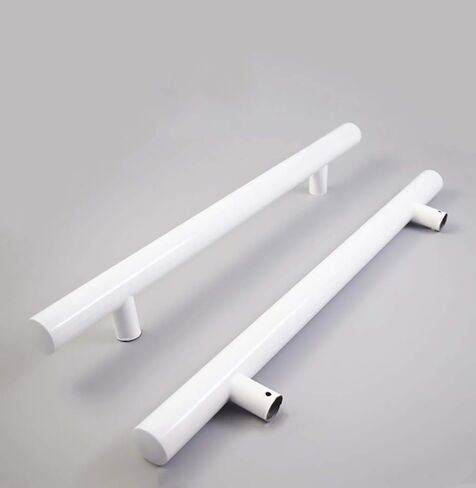 Door Handle, Stainless Steel Commercial Push-Pull Door Handle/Barn Door Pull Handle/Glass Door Handle - 4 Lengths, Black/White (Color : White, Size : Length1200mm) in Saudi Arabia