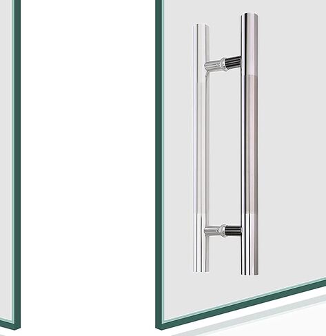Silver 304 Stainless Steel Entry Push Pull Door Handle,Double Sided Door Handle,for Commercial,Home,Bathroom(Color:Silver,Size:50cm/20in) (Silver 60cm/24in) in Saudi Arabia