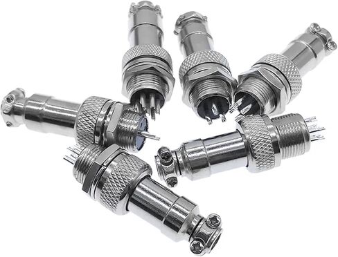 Panel Circular Connector GX12 Socket 2pin/3Pin/4Pin/5Pin/6Pin/7Pin 5A 125V M12 Connectors 1Pcs(3P) in Saudi Arabia