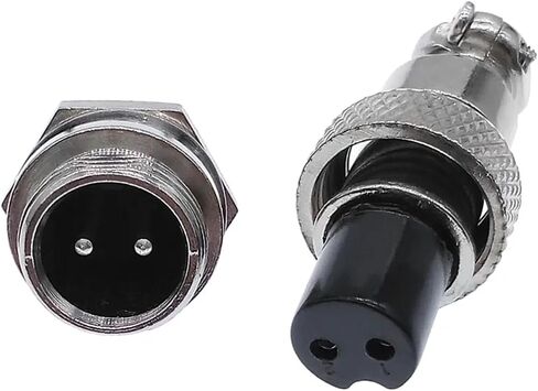 Panel Circular Connector GX12 Socket 2pin/3Pin/4Pin/5Pin/6Pin/7Pin 5A 125V M12 Connectors 1Pcs(3P) in Saudi Arabia