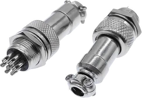 Panel Circular Connector GX12 Socket 2pin/3Pin/4Pin/5Pin/6Pin/7Pin 5A 125V M12 Connectors 1Pcs(3P) in Saudi Arabia