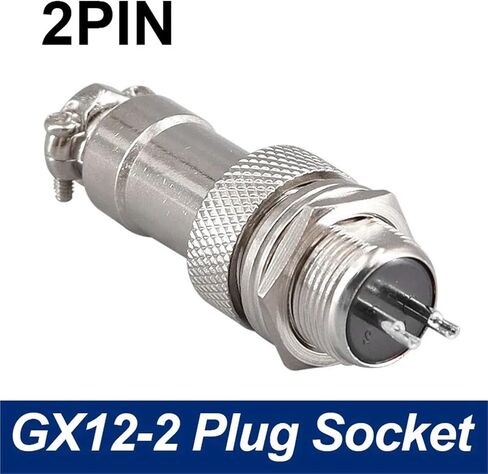 Panel Circular Connector GX12 Socket 2pin/3Pin/4Pin/5Pin/6Pin/7Pin 5A 125V M12 Connectors 1Pcs(3P) in Saudi Arabia