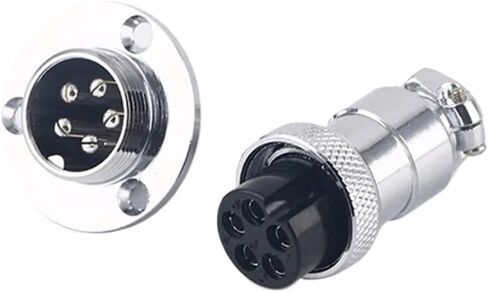 GX20 Connecotor Flange Mounting Male and Female 2Pin 3pin 4pin 5pin 6pin 7-15pin Connectors 1Pcs(5Pin) in Saudi Arabia