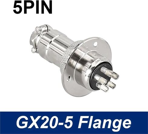 GX20 Connecotor Flange Mounting Male and Female 2Pin 3pin 4pin 5pin 6pin 7-15pin Connectors 1Pcs(5Pin) in Saudi Arabia