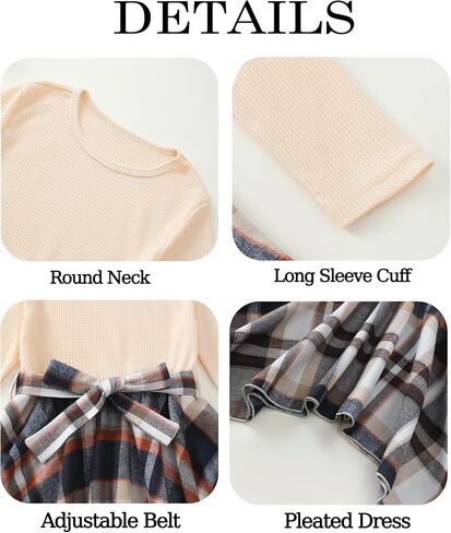 YOURUIKEY Girls Dress Girl Fall Outfit Teen Girl Casual Dresses Irregular Dresses for Kids in Saudi Arabia