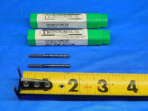 2pcs 1/8 OD 1/2 LOC Carbide Corner Radius END Mill .015R 1/8 Shank 4 Flute .125 - HS0815CU2 in Saudi Arabia