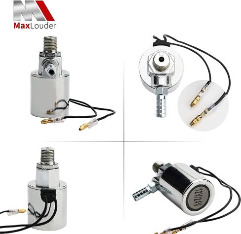 1/4" NPT 12V/24V Air Horn Solenoid Valve For Train Truck Air Horn Chrome Plated Metal Housing (Electric Solenoid Valve, 12V/24V) in Saudi Arabia