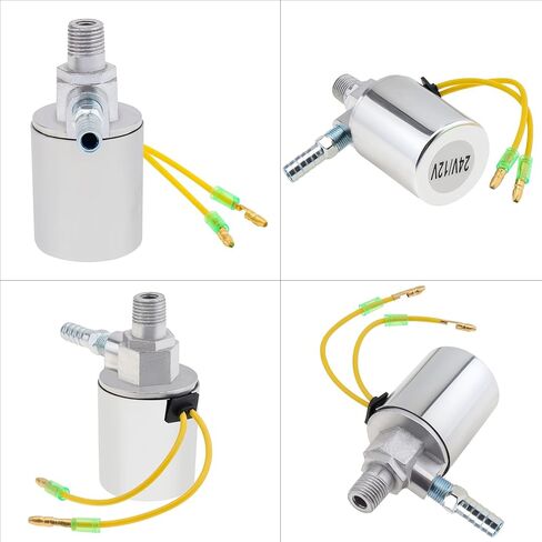 Air Horn Solenoid Valve, 1/4 Inch NPT 12V / 24V Train Truck Air Horn Electric Solenoid Valve Heavy Duty 1/4" NPT Chrome Plated Metal Housing 150 PSI in Saudi Arabia