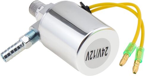 Air Horn Solenoid Valve, 1/4 Inch NPT 12V / 24V Train Truck Air Horn Electric Solenoid Valve Heavy Duty 1/4" NPT Chrome Plated Metal Housing 150 PSI in Saudi Arabia