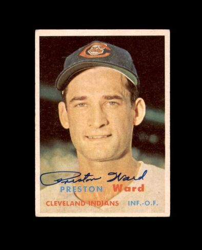 Preston Ward Signed Original 1957 Topps Cleveland Autographed in Saudi Arabia
