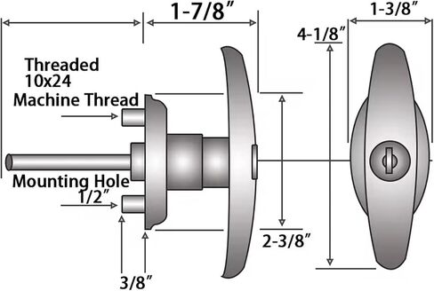 MS1006 Duty Black T-Handle Lock 1PCS in Saudi Arabia