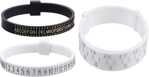 Veemoon 3pcs Ring Measuring Tool Set Durable Finger Sizer Accurate Ring Gauge for Easy Jewelry Measurement for Weddings Birthdays and Gifts in Saudi Arabia