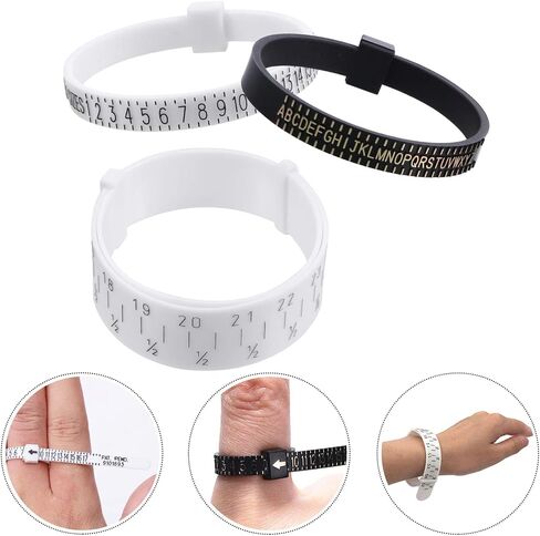 Veemoon 3pcs Ring Measuring Tool Set Durable Finger Sizer Accurate Ring Gauge for Easy Jewelry Measurement for Weddings Birthdays and Gifts in Saudi Arabia