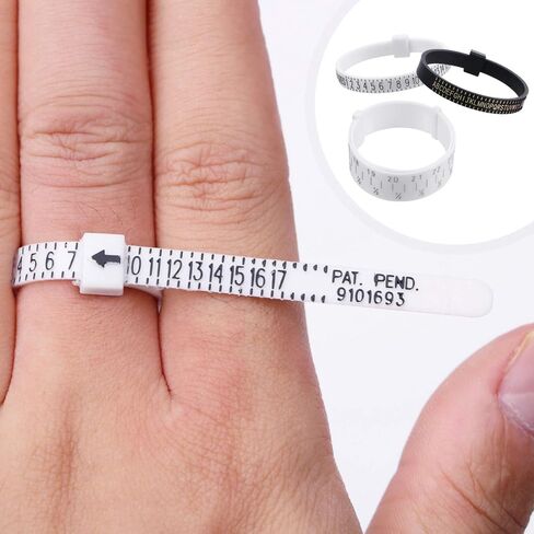 Veemoon 3pcs Ring Measuring Tool Set Durable Finger Sizer Accurate Ring Gauge for Easy Jewelry Measurement for Weddings Birthdays and Gifts in Saudi Arabia