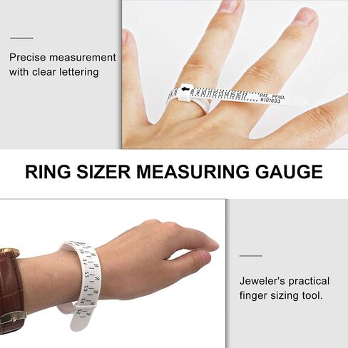 Veemoon 3pcs Ring Measuring Tool Set Durable Finger Sizer Accurate Ring Gauge for Easy Jewelry Measurement for Weddings Birthdays and Gifts in Saudi Arabia