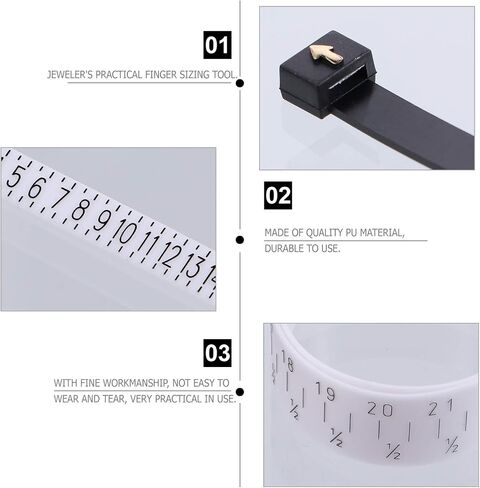 Veemoon 3pcs Ring Measuring Tool Set Durable Finger Sizer Accurate Ring Gauge for Easy Jewelry Measurement for Weddings Birthdays and Gifts in Saudi Arabia