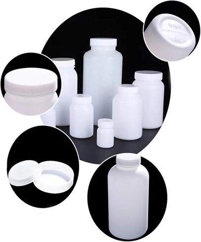 50ml-2000ml wide mouth plastic sample bottle HDPE reagent bottle laboratory(Bigger 800mL 2pcs) in Saudi Arabia