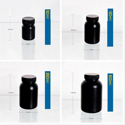 50ml-2000ml wide mouth plastic sample bottle HDPE reagent bottle laboratory(Bigger 800mL 2pcs) in Saudi Arabia