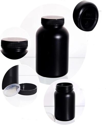 50ml-2000ml wide mouth plastic sample bottle HDPE reagent bottle laboratory(Bigger 800mL 2pcs) in Saudi Arabia