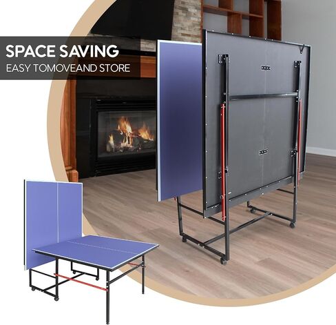 طاولة ping pong قابلة للطي ، طاولة تنس الطاولة المهنية للداخلية/الخارجية مع صافي ، 2 مجاذيف تنس الطاولة و 3 كرات التجميع سهلة - جودة البطولة - الترفيه إلى مستوى البطولة in Kuwait