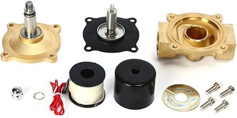 Valve 1/4" 3/8" 1/2" 3/4" 1" Electric Solenoid Valve DN8 DN10 DN15 DN20 DN25 N/C Pneumatic Valve for Water Oil Air DC12V/dc24V/ac220V(24v,DN8) in Saudi Arabia
