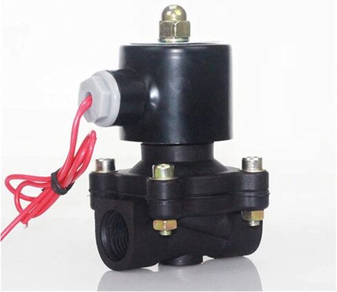 AC220V 1/4 3/8 1/2 3/4 1 2 بوصة صمام الملف اللولبي الكهربائي البلاستيكي DN15 DN20 DN25 DN32 DN40 DN50 N/C للزيت المائي DC12V/24V مفيد in Saudi Arabia