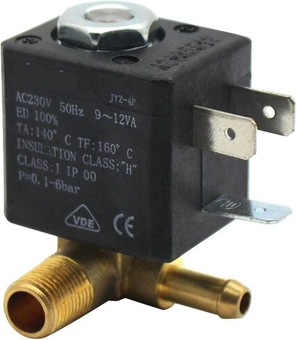JYZ-4P 3MM 2/2 Way AC 120V 230V G1/8 'النحاس البخاري لفائف الملف اللولبي الصمام 1PCS (AC 230V) in Saudi Arabia