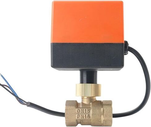 Ball Valve AC 220V Brass Electric Motorized Ball Valve 2 Way 3-Wire 1.6Mpa Thread DN15 -DN50 1Pcs(DN32) in Saudi Arabia