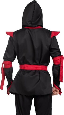 Leg Avenue Men's 5 Pc Ninja Costume with Shirt, Pants, Belt, Face Mask, Hood in Kuwait