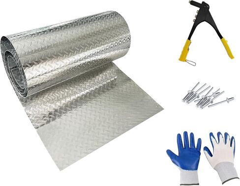 Diamond Plate Sheet Metal Heavy Duty Tread Aluminum Sheet Diamond Tread Plate for Wall Covering, Cargo Trailer, RV and More (2' x 10') in Saudi Arabia