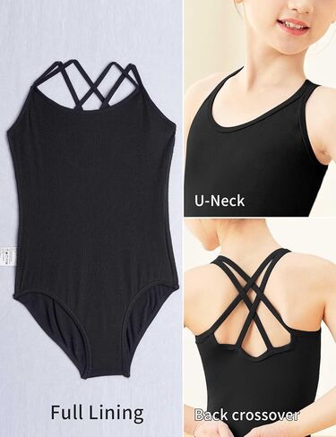 Girls Cotton Ballet Leotard Breathable Dance Leotards with Skirts（Toddler/Little Girls/Big Girls） in Kuwait