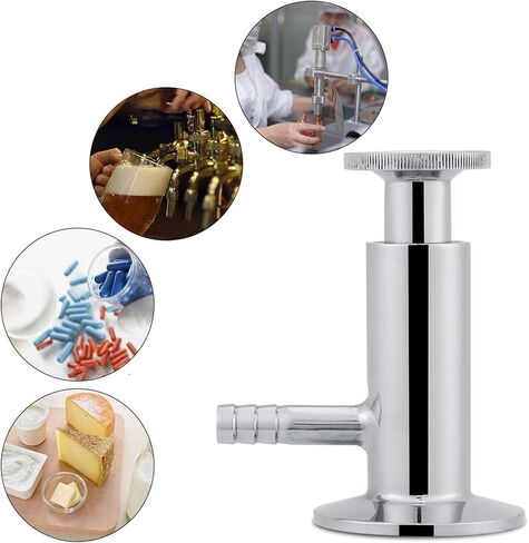 1pc Quick Release Stainless Sampling Valve,Sanitary Valve Sanitary Sample Port Steel Sus304 Sanitary Sample Value Clamp Value with Elliptic Handle Ferrule Od 50.5mm in Saudi Arabia