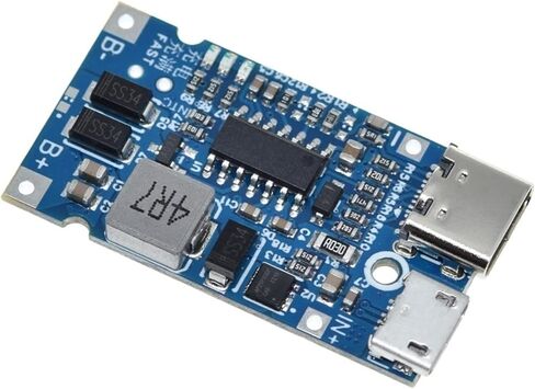 Type-C USB 2S 3S 4S 5S BMS 4.5V-15V 18W 2A Lithium Bature Charging Module Support QC Charge مع حماية درجة الحرارة 1pcs (اللون: 5s) in Kuwait