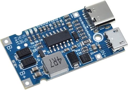 Type-C USB 2S 3S 4S 5S BMS 4.5V-15V 18W 2A Lithium Bature Charging Module Support QC Charge مع حماية درجة الحرارة 1pcs (اللون: 5s) in Kuwait